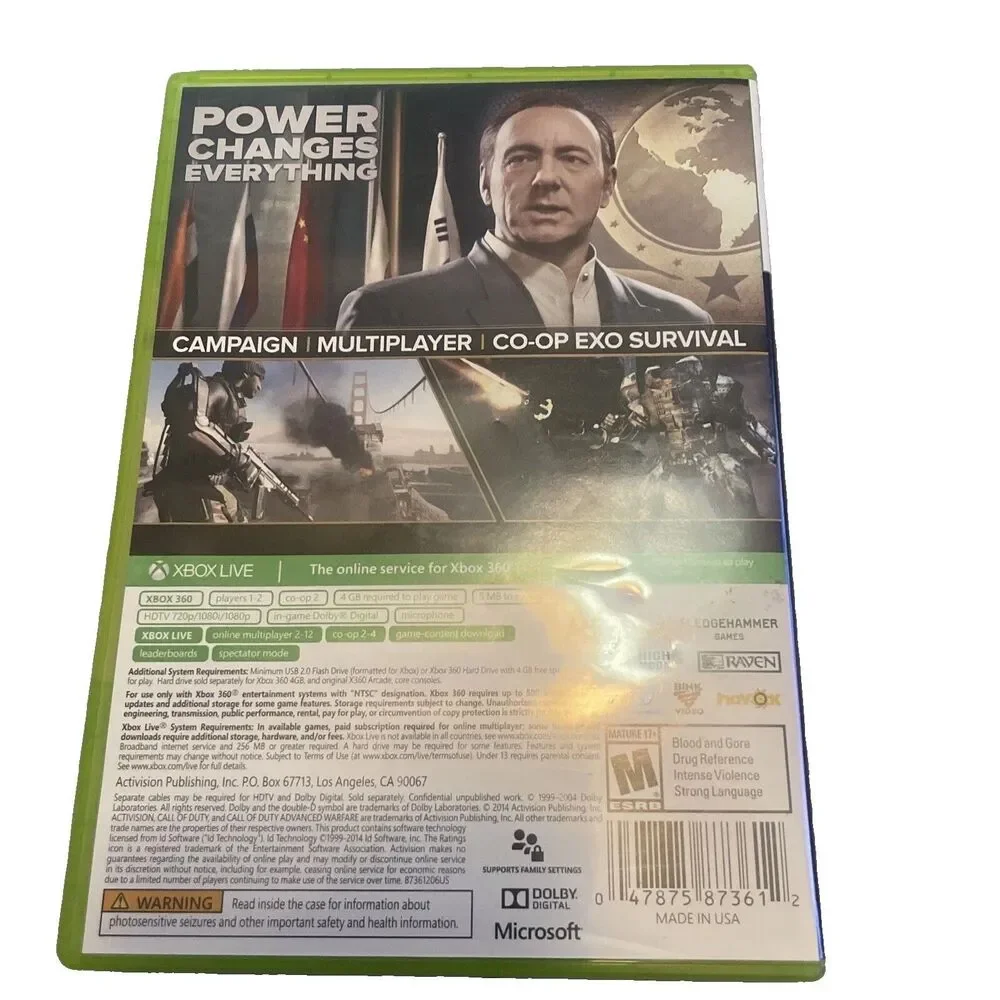 Call of Duty: Advanced Warfare (Microsoft Xbox 360, 2014)